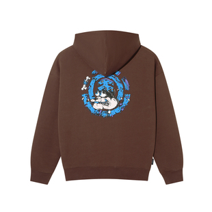 美国ELEMENT滑板连帽重磅卫衣男宽松街头风趣味印花抓绒落肩上衣