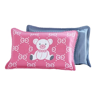 儿童纯棉纱布乳胶枕套一对枕芯套