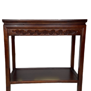 实木盆景架长方形鱼缸桌室内奇石桌客厅窄边桌榆木花架中式边角几