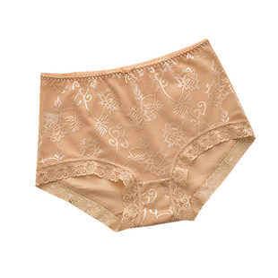 蝶安芬女内裤4条性感透视蕾丝中高腰无痕全棉舒适本命年裤头平角