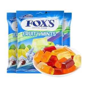 进口霍士foxs水晶糖果薄荷味四季茶透明硬糖喜糖网红小零食水果糖