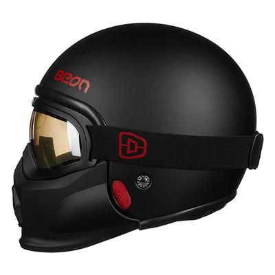 beon个性复古摩托车哈雷半盔防雾