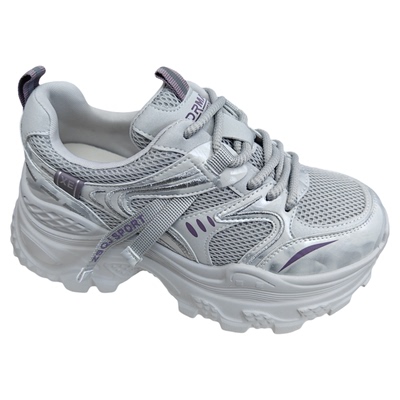 厚底简约老爹鞋增高网面休闲鞋女