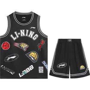 李宁儿童宽松篮球服套装
