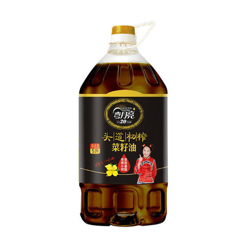 非转基因传统小榨弯月亮头道初榨菜籽油5L装