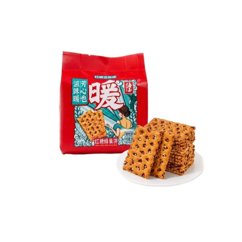 海玉红糖芝麻蜂巢饼干山西特产早餐休闲零食小包装薄脆夹心酥脆
