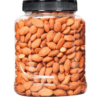 【憨豆熊_巴旦木仁500g袋装】大杏仁坚果原味微咸巴坦木扁桃仁