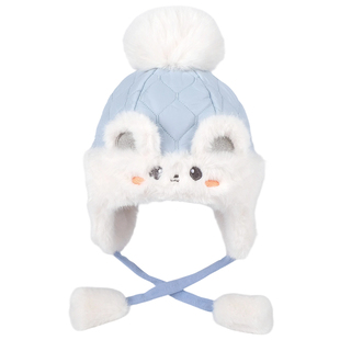 嘟嘟啦卡通护耳帽婴幼儿童帽子冬季雷锋帽男女宝宝毛绒帽保暖帽子