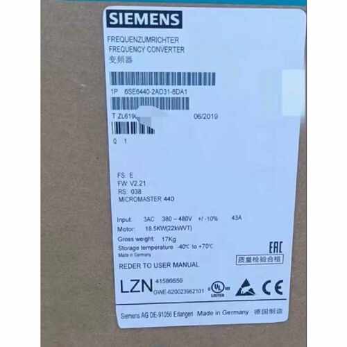 询价-6SE64402AD318DA1变频器MM440带可维修