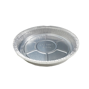 一次性锡纸碗圆形盒烤箱披萨盘6-9寸铝箔盒家用空气炸锅烘焙模具