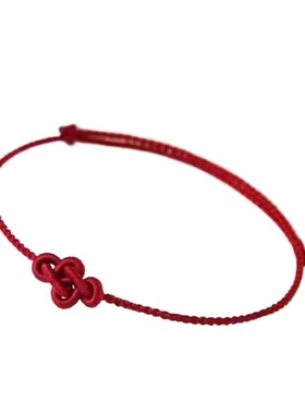 2026年新款如意结细款新款手绳脚绳本命年好运新年红绳本命年编织