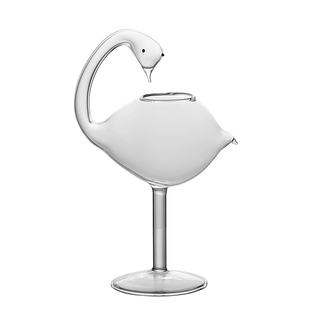 创意鸡尾酒杯个性玻璃河豚杯八爪鱼高脚杯酒吧网红天鹅杯小鸟酒杯