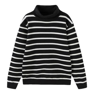 巴拉巴拉儿童毛衣男童条纹针织衫女童高领打底衫百搭上衣秋装童装
