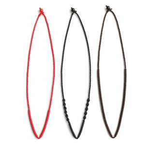 短款锁骨链纯手工编织黄金吊坠绳翡翠玉坠吊坠挂绳女黑红项链绳子