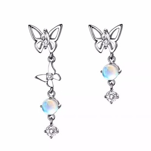 甜酷银针小众恶魔耳钉暗黑高级时尚个性翅膀复古耳饰耳环新款耳夹