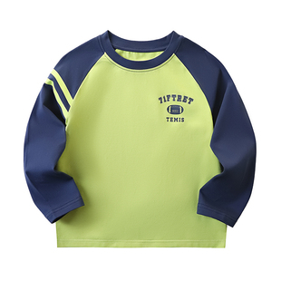 男童运动长袖T恤春秋2026新款儿童纯棉秋季上衣中大童内搭打底衫
