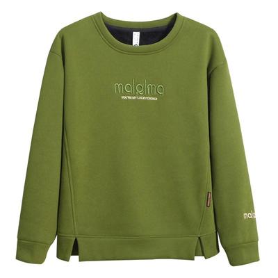 狄雪薇字母刺绣圆领卫衣女