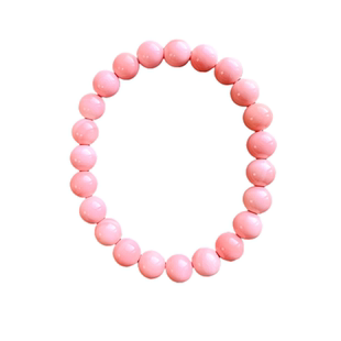 天然保真正品粉贝珊瑚贝手串女款手链珍珠母贝壳化石复古孤品罕见