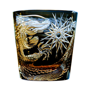 【王炸】日式龙纹水晶杯江户切子限量收藏级手工酒杯高端礼物杯子