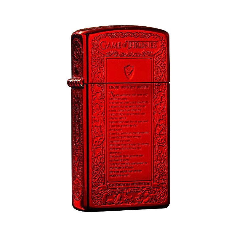 ZIPPO1605纤巧镀红钛冰与火之歌