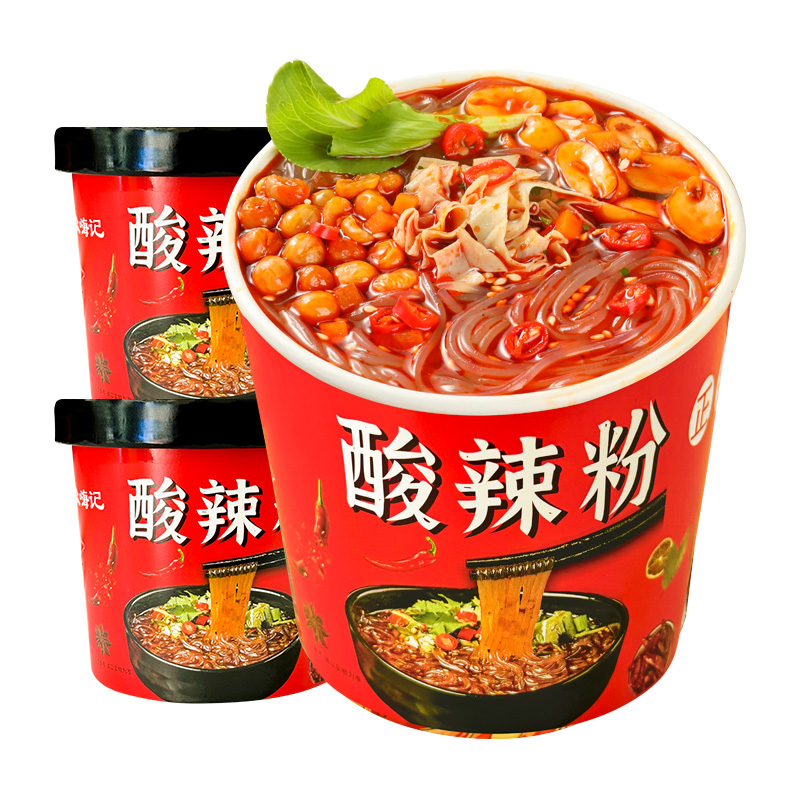 买6桶送6桶】桶装酸辣粉重庆正宗免煮速食批发整箱买就送解馋必备