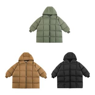 幼悠童装男童羽绒服2025新款轻薄连帽加长款杜邦三防儿童外套冬装