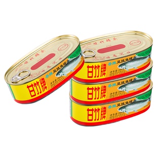 整箱甘竹牌香辣豆豉鱼罐头184g*24 广东特产香辣鱼肉即食下饭罐头