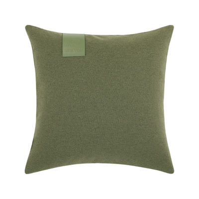 Gomez棉麻抱枕高级感压印皮标