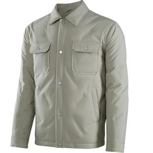 海澜之家衬衫领轻商务翻领夹克羽绒服25秋冬新款轻薄保暖黑外套男