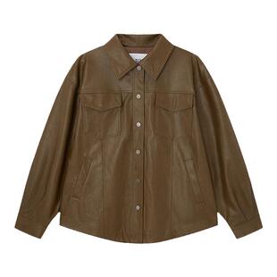 SLY 24冬季新品美式复古风美拉德皮衣夹克外套女038HAL30-0011