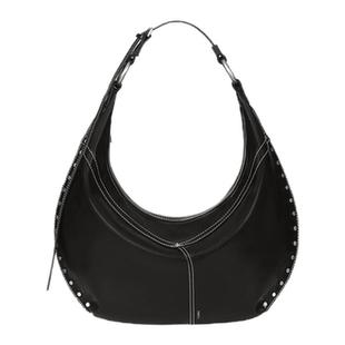 STAND OIL韩国女士25冬季简约半月形银色时尚铆钉新月包MUSINSA