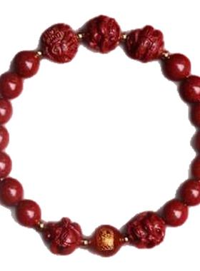 年蛇年朱砂三合手链六合生肖手串