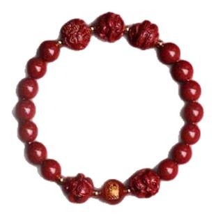 年蛇年朱砂三合手链六合生肖手串本命年属虎马狗蛇猴兔低含量