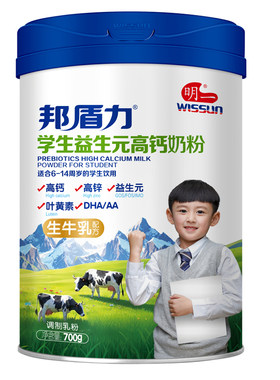 明一益生元高钙奶粉700g*6罐