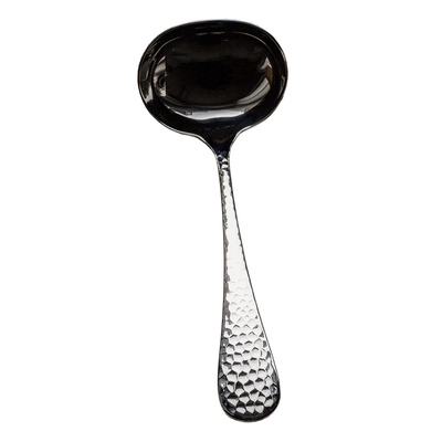 18-10不锈钢锤纹贝壳分餐勺INOX超大勺公勺服务勺