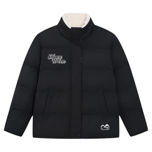 特步羽绒服女短款连帽2025冬季新款防风保暖百搭休闲女生鸭绒外套