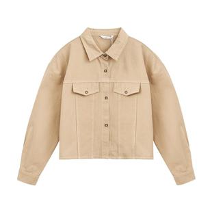 紫涵条纹针织吊带翻领纯棉牛仔外套两件套女装春秋季新款上衣套装