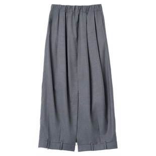 ALL BEINGS25AW秋季新款设计感解构开叉羊毛精纺直筒显瘦长裙女