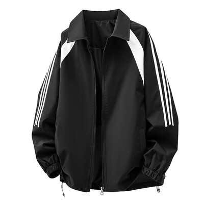 韩版宽松连帽休闲工装流行风衣男