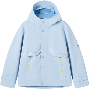 【三防羽绒三合一】英氏女童冲锋外套春季2026新款登山服户外潮