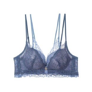 加厚文胸罩a小胸显大8cm超厚聚拢上托收副乳无钢圈美背内衣女套装