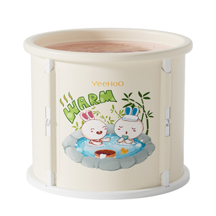 英氏婴儿游泳桶家用新生儿童成人泡澡桶大号可折叠宝宝洗澡游泳池