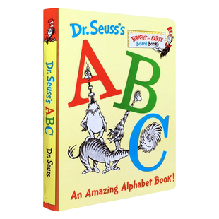 苏斯博士的神奇字母 英文原版 Dr. Seuss'S Abc 启蒙绘本 0-3岁 搭千奇百怪的脚 戴帽子的猫 一条鱼两条鱼 Hop on Pop
