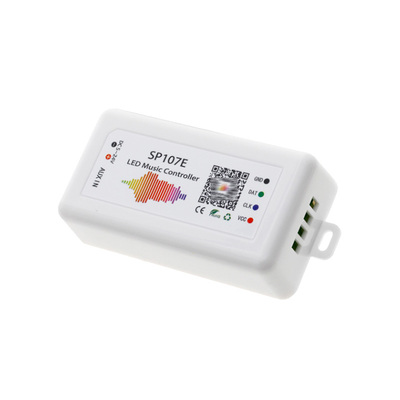 sp107e蓝牙幻彩控制器 LED灯带灯条音乐频谱显示智能控制器5-24V