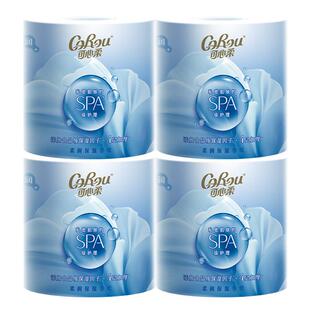 可心柔卷纸卫生纸4层加厚乳霜保湿卷桶纸家用卫生纸240g实惠整箱