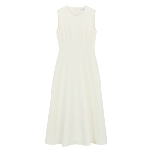 pusumede高级感背心连衣裙女新款法式气质长裙无袖收腰肌理感裙子