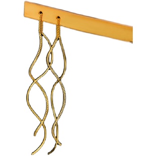 Z小姐925波浪流苏耳线女纯银2025新款爆款小众气质款耳坠耳环耳饰