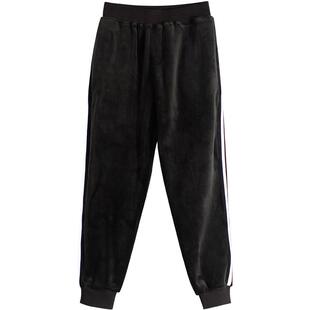 胖童加绒裤子男童一体绒加厚长裤冬季男孩加肥加大双面绒金丝绒裤