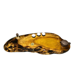 整体金丝楠木茶盘手工家用茶盘实木根雕茶台排水茶海特价茶具包邮