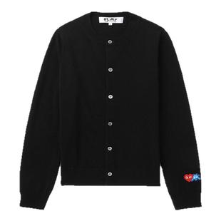 IT CDG PLAY COMME des GARÇONS川久保玲女装直排扣羊毛针织开衫